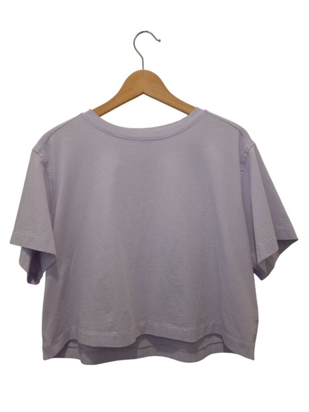 Lululemon All Yours Lavender Cropped Athleisure T-Shirt Women's Sz 12